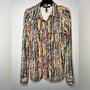 BCBG MAXAZRIA Snap closure dressy shirt